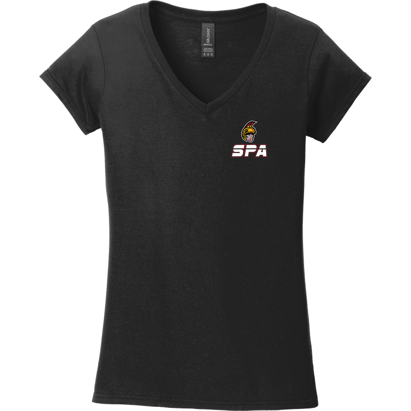 Seacoast Spartans (SPA) Softstyle Ladies Fit V-Neck T-Shirt