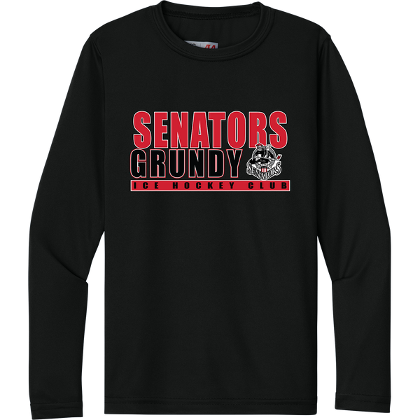 Grundy Senators Youth Cooling Performance Long Sleeve Tee
