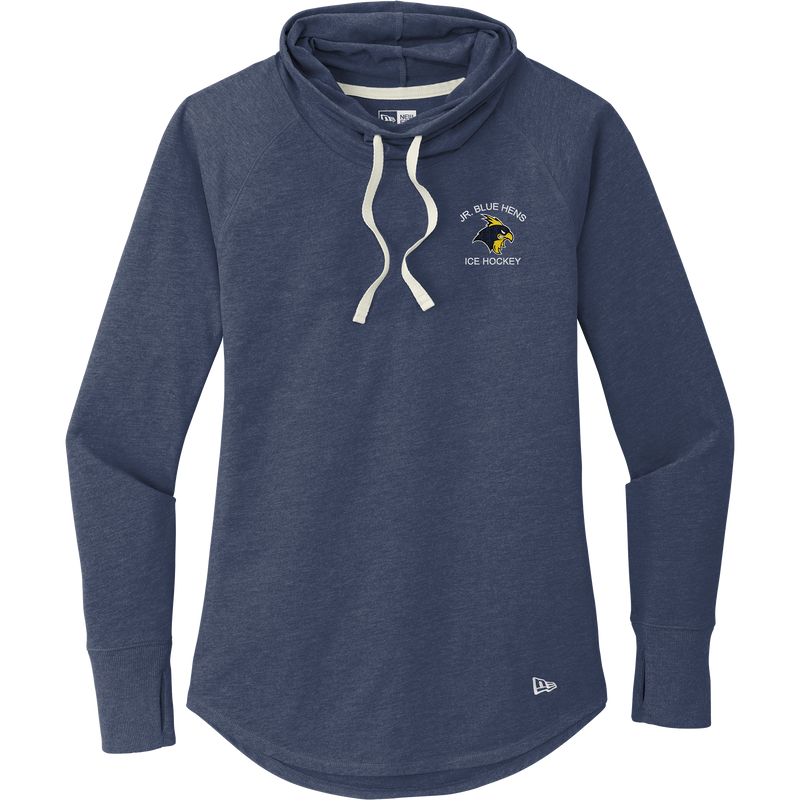 Delaware Jr. Blue Hens New Era Ladies Sueded Cotton Blend Cowl Tee