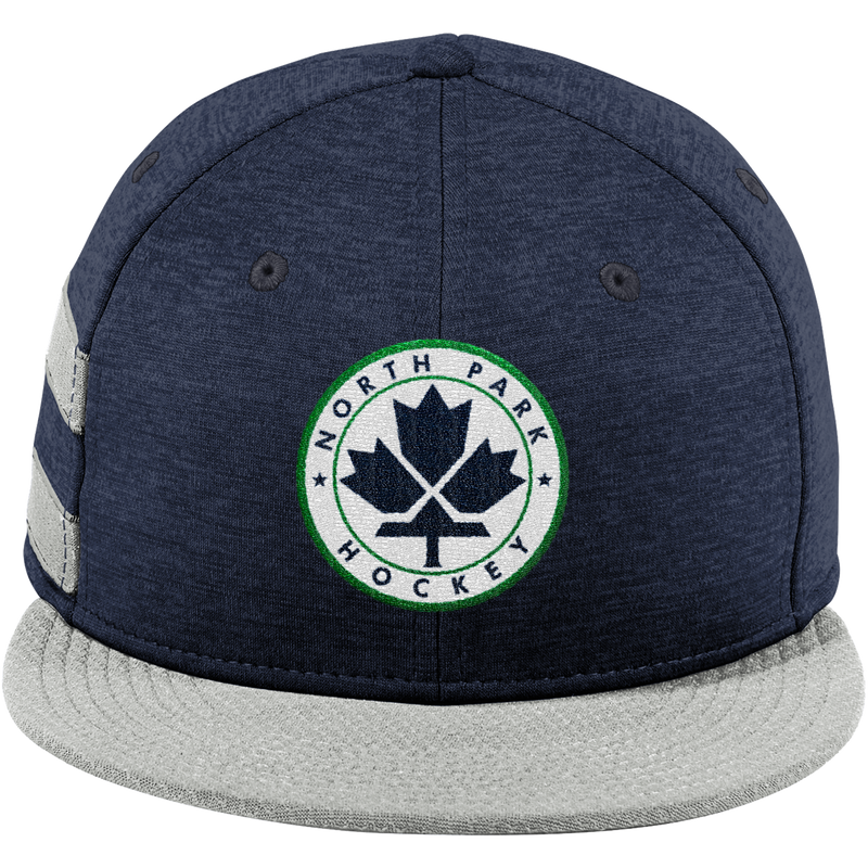North Park Hockey New Era Shadow Heather Striped Flat Bill Snapback Cap