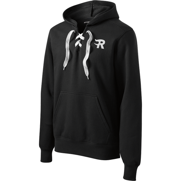 Charlotte Rush Lace Up Pullover Hooded Sweatshirt