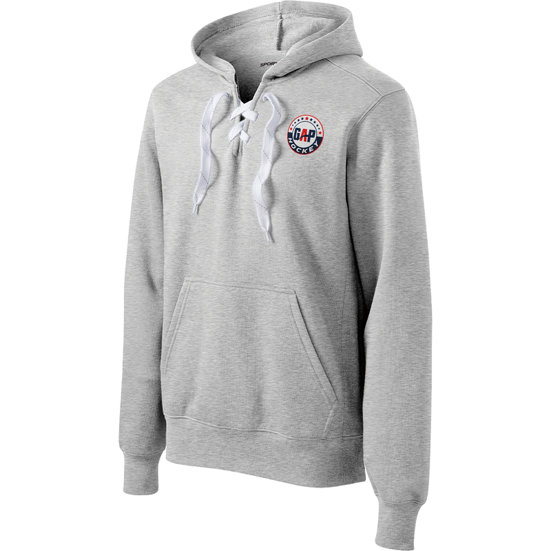 GAP Hockey Lace Up Pullover Hooded Sweatshirt
